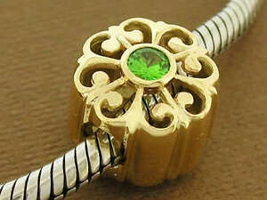 【送料無料】ネックレス　ゴールドグリーンガーネットビーズbd062 huge genuine 9ct gold natural tsavorite green garnet bead fleurdelis