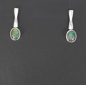 【送料無料】ネックレス　スターリングシルバーオパールオーバルドロップイヤリングドルmiran 180101 sterling silver opal oval drop earrings 24g rrp 199