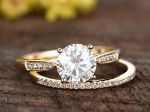 【送料無料】ネックレス kイエローゴールド300ct brilliant roundcut bridal set engagement ring 14k yellow gold over|hokushin