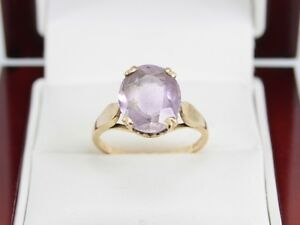【送料無料】ネックレス　アメジストゴールドリングレディースサイズamethyst and 9ct gold ring ladies stunning single stone size o 12 375 a49 27,287円