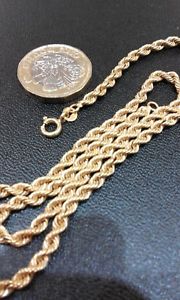 【送料無料】ネックレス イエローゴールドイタリアロープチェーングラムpretty 9ct yellow gold italian rope chain 16in x 32mm403 grams hallmarked|hokushin