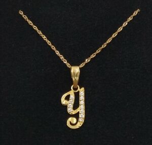 【送料無料】ネックレス ペンダントゴールドチェーンゴールドpendant gold 18k initial letter and with chain gold 18k|hokushin