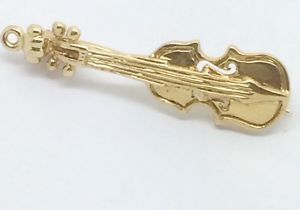 【送料無料】ネックレス　ゴールドバイオリンブローチ9ct gold violin brooch｜hokushin
