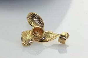【送料無料】ネックレス　ヴィンテージｋゴールドプロペラボートペンダントソリッドvintage 14k gold 3d propeller boat ship charm pendant solid