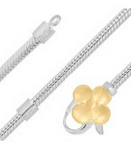 【送料無料】ネックレス　ブレスレットゴールドクラスプシルバーpastiche lovelinks bracelet 19cm flower 9ct gold clasp tbg003_19 in silver