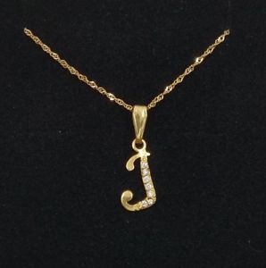 【送料無料】ネックレス　ペンダントゴールドチェーンゴールドpendant gold 18k initial letter j with chain gold 18k