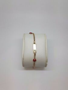 【送料無料】ネックレス　ゴールドアイデンティティドルmiran 110342 9k babies gold identity blet with ladybug adj135amp;16cm rrp 249
