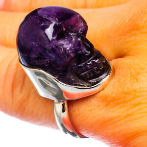 【送料無料】ネックレス アメジスト925スターリングリングサイズ85r918401flarge amethyst skull 925 sterling silver ring size 85 ana co jewelry r918401f|hokushin