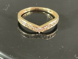 【送料無料】ネックレス　14 kジルコンvf sv shape ring in 14 k gold and cubic zircons very sweet ring f s