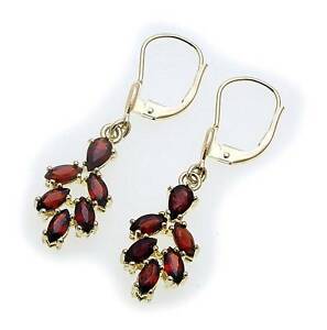 【送料無料】ネックレス　イヤリングシルバーガーネットスターリングwomens earrings m granat in silver 925 garnet hanging sterling 6958