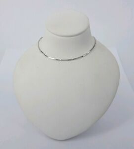 【送料無料】ネックレス　ソリッドホワイトゴールドチェーンボックスドルmiran 150112 solid white gold chain 9ct box 45cm 26g rrp 259｜hokushin