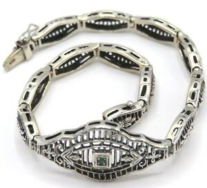【送料無料】ネックレス　ブレスレットエメラルドスターリングシルバーbracelet emerald 925 sterling silver 20,0 cm｜hokushin 27,937円