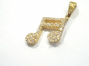 【送料無料】ネックレス イエローゴールドペンダントyellow gold pendant 18kt 7501000 musical note|hokushin