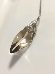 【送料無料】ネックレス　スモーキークオーツスターリングシルバーペンダントsmoky quartz stirling silver pendant｜hokushin