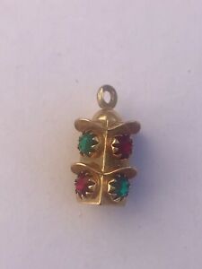 【送料無料】ネックレス　ゴールドトラフィックライトランタン18ct gold traffic light lantern charm｜hokushin