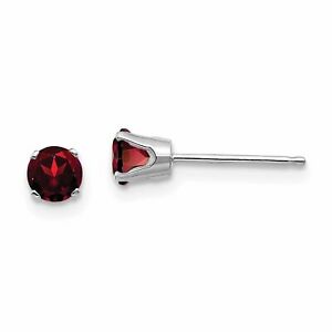 【送料無料】ネックレス　ガーネットｍｍｋホワイトゴールドイヤリングgarnet 4mm 14k white gold earrings｜hokushin
