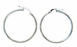 【送料無料】ネックレス white gold earrings 18kt rings circleswhite gold earrings 18kt rings circles|hokushin