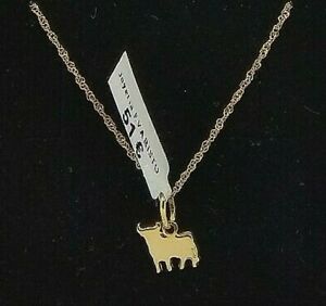 【送料無料】ネックレス　チェーンゴールドペンダントブルミニpendant with chain gold 18k bull mini