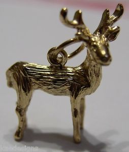 【送料無料】ネックレス　ローズホワイトゴールドムースペンダントkaedesigns, 3d 9ct yellow or rose or white gold deer or moose charm or pendant