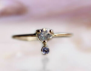 【送料無料】ネックレス　ソリッドゴールドムーンストーンタンザナイトリングフローティング14k solid gold moonstone tanzanite ring floating stone deeply love djr0191