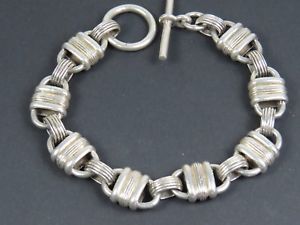 【送料無料】ネックレス　ビンテージスターリングシルバーファンシーリンクブレスレットvintage sterling silver fancy link bracelet c1980｜hokushin 28,587円