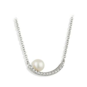 【送料無料】ネックレス スターリングパールペンダントcrystalarcsterlingsilverpearlpendant|hokushin
