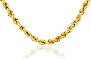 【送料無料】ネックレス 10kイェローゴールドロープチェーンロブスター25mmアメリカ10k yellow gold rope ultra light chain lobster claw clasp 25mm made in usa|hokushin