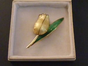 【送料無料】ネックレス　ノルウェースターリングシルバーエナメルフラワーブローチstunning norwegian sterling silver and enamel flower brooch