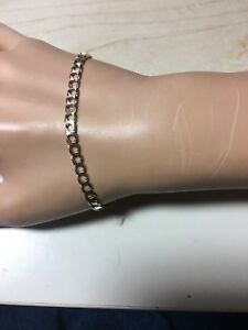 【送料無料】ネックレス　イエローゴールドブレスレットインチ9ct 9k 375 yellow gold bracelet 775 inches 195cm｜hokushin 28,587円
