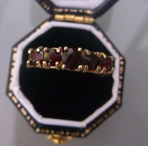 【送料無料】ネックレス　ビンテージゴールドゴールドリングガーネットサイズwomens vintage gold 9ct gold ring garnet fivestone size o weight 22g stamped