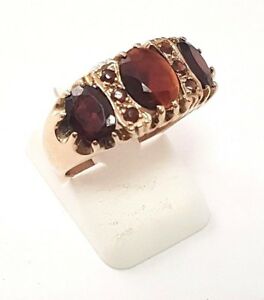 【送料無料】ネックレス ソリッドゴールドガーネットドレスリング1 9ct solid gold garnet dress ring fully hallmarked|hokushin