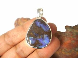 【送料無料】ネックレス　opalスターリング925pendant fiery boulder opal sterling silver 925 gemstone pendant gift boxed