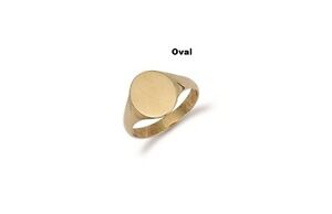 【送料無料】ネックレス ソリッドイエローゴールド375 9ct solid yellow gold signet ring, oval or square fully hallmarked