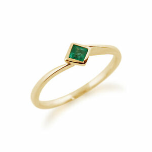 驚きの値段 ネックレス イエローゴールドエメラルドスクエアリングgemondo 9ct Yellow Gold 016ct Emerald Square Ring 人気ブランドを Agdabogados Com