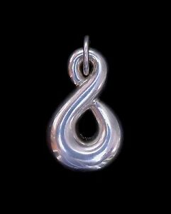 【送料無料】ネックレス　シルバーペンダントソリッドスターリングシルバーsilver pendant, infinity, solid british hallmarked, heavy sterling silver 925