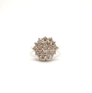 【送料無料】ネックレス　ヴィンテージロンドン1986 9ctイェローゴールドclear cubic zirconiacz cluster ring 48gvintage london 1986 9ct yellow gold clear cubic zirconia 28,587円