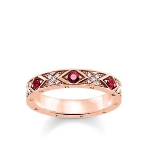 【送料無料】ネックレス トマスsabo tr2163r54 ssゴールドサイズ54rrp249thomas sabo tr2163r54 ss ring red corundum rose gold plated size 54 rrp249|hokushin