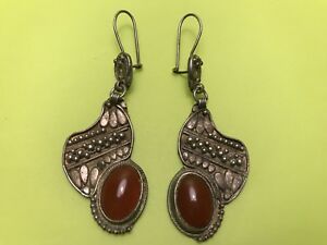 【送料無料】ネックレス real carnelian gamestone antique french drop earrings 950sterlinglongreal carnelian gamestone antique french drop earrings|hokushin