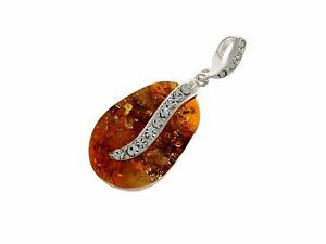 【送料無料】ネックレス　バルトスターリングシルバーペンダントcertified unique baltic amber amp; 925 sterling silver exclusive pendant pd2077