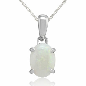 【送料無料】ネックレス ホワイトゴールドオパールカボションペンダントチェーン9ct white gold 069ct opal cabochon single stone pendant on 45cm chain|hokushin