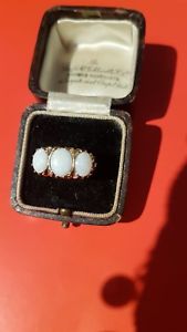 【送料無料】ネックレス　ヴィンテージゴールドオパールリングサイズvintage 9 ct gold three stone opal ring size n 32 g｜hokushin