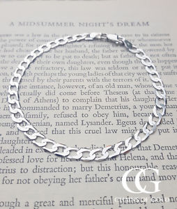 【送料無料】ネックレス　ホワイトゴールドレディースソリッドブレスレットボックスsmall fine 9ct white gold ladies solid curb bracelet 75 gift boxed