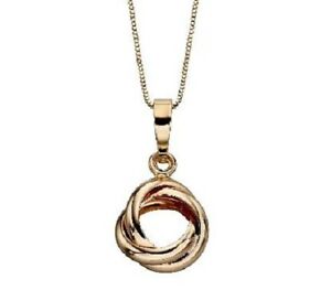 【送料無料】ネックレス　イエローゴールドペンダントツイストノットペンダントチェーングランプリ9ct yellow gold pendant twist knot pendant amp; chain gp2104gn141｜hokushin