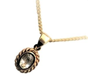 【送料無料】ネックレス ウェールズローズイエローゴールドホワイトトパーズペンダントwelsh cymru rose amp; yellow gold white topaz birthstone pendant wp40 46000