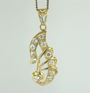【送料無料】ネックレス　イェローゴールドsparkling gem set pendant18kゴールドyellow gold sparkling gem set pendant guaranteed genuine 18k gold