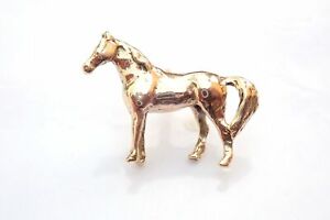 【送料無料】ネックレス ラペルピンバッジブローチイエローゴールドbeautiful horse lapel pin badge brooch yellow gold 37g 55|hokushin