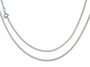 【送料無料】ネックレス　ホワイトゴールドチェーンチェーン9ct white gold curb chain 18 45cm wide 16mm luxury chain uk made hallmark