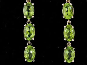 【送料無料】ネックレス　ゴージャスイエローゴールドペリドットドロップイヤリングe100 gorgeous 9ct yellow gold natural peridot drop earrings journey dangles 31,187円