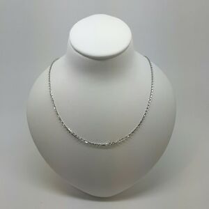 【送料無料】ネックレス　ホワイトゴールドトレースチェーンドルmiran 150373 18k 750 white gold oval trace chain 40cm 15g rrp 285