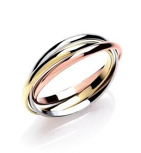 【送料無料】ネックレス　イエローホワイトローズゴールドロシアサイズhallmarked 9ct yellow white amp; rose gold russian wedding ring 2mm wide sizes gz